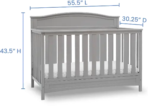 Emery Gray 4-in-1 Convertible Crib RC Willey