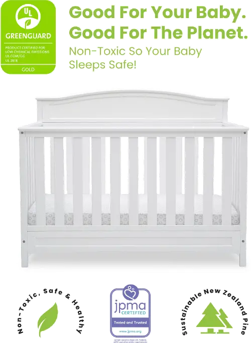 Delta Children William 4-in-1 Convertible Crib Greenguard Gold