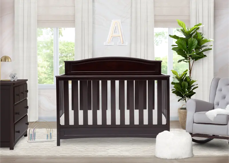 Emery Dark Brown 4-in-1 Convertible Crib