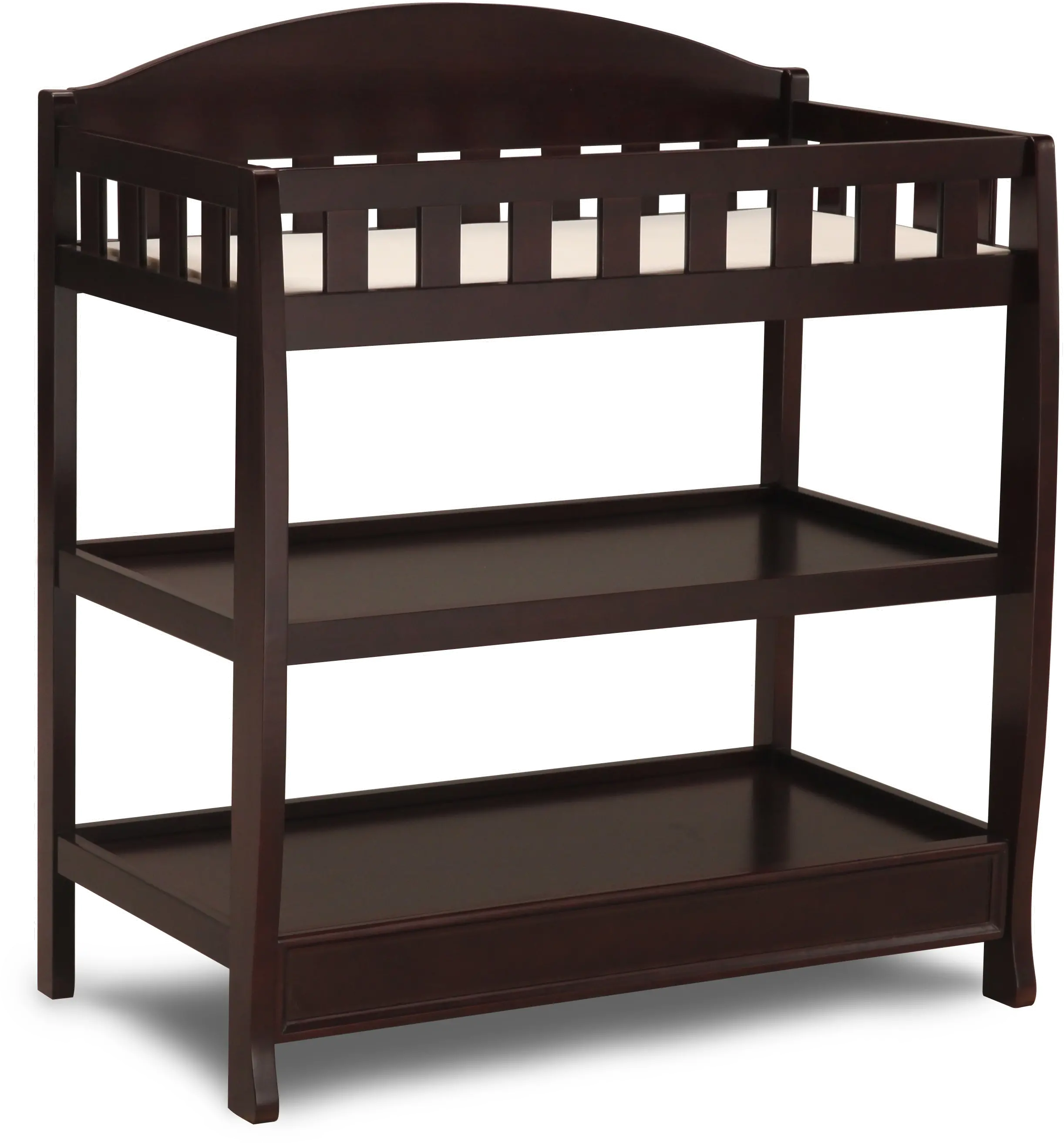 Wilmington Dark Brown Changing Table with Pad-1