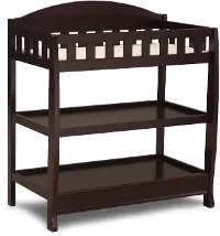 Wilmington Dark Brown Changing Table with Pad