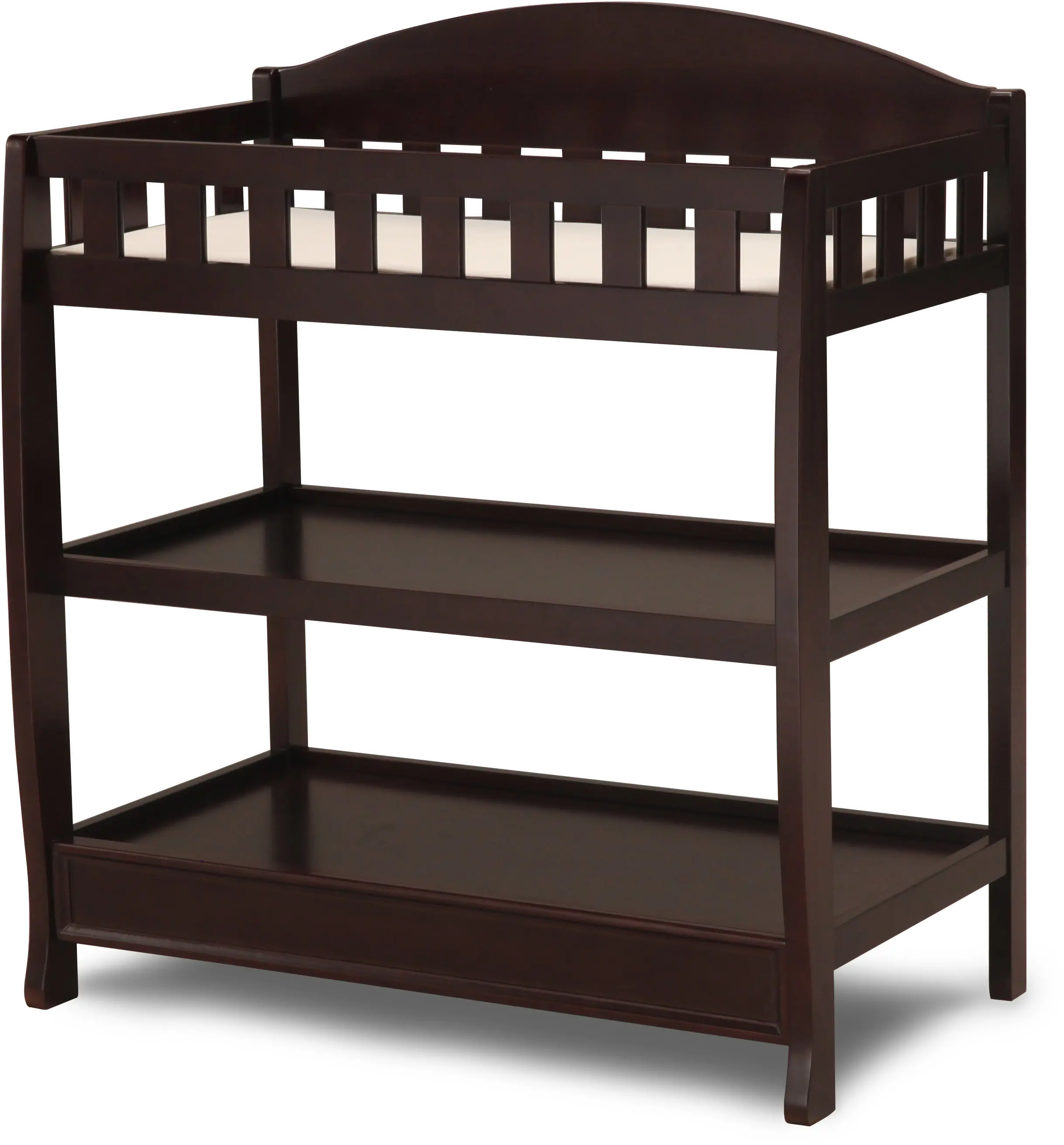 Wilmington Dark Brown Changing Table with Pad-3