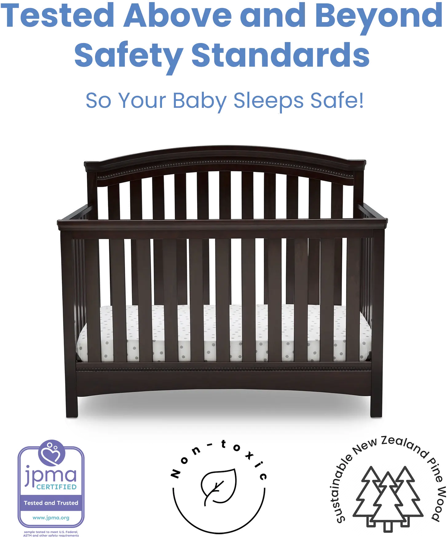 Emerson Dark Brown 4-in-1 Convertible Crib-9