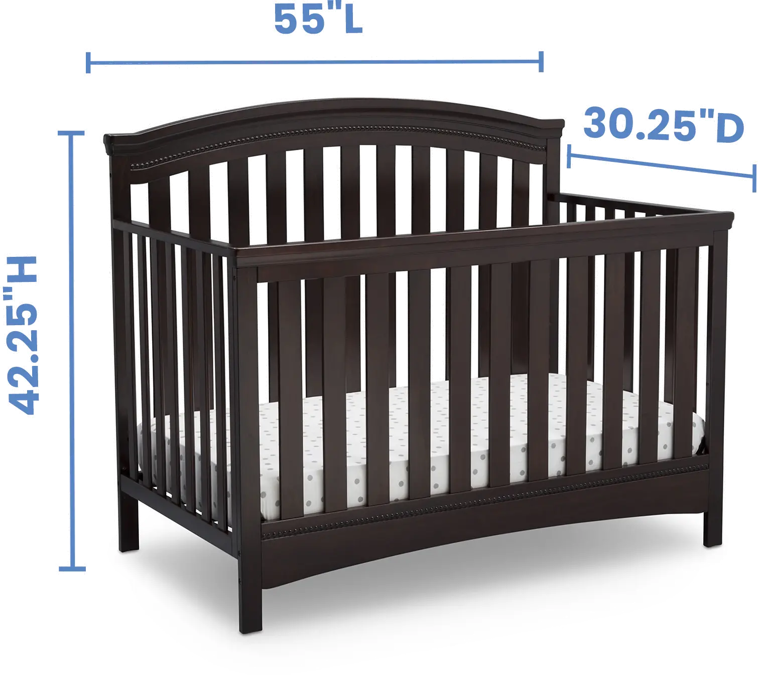 Emerson Dark Brown 4-in-1 Convertible Crib-7