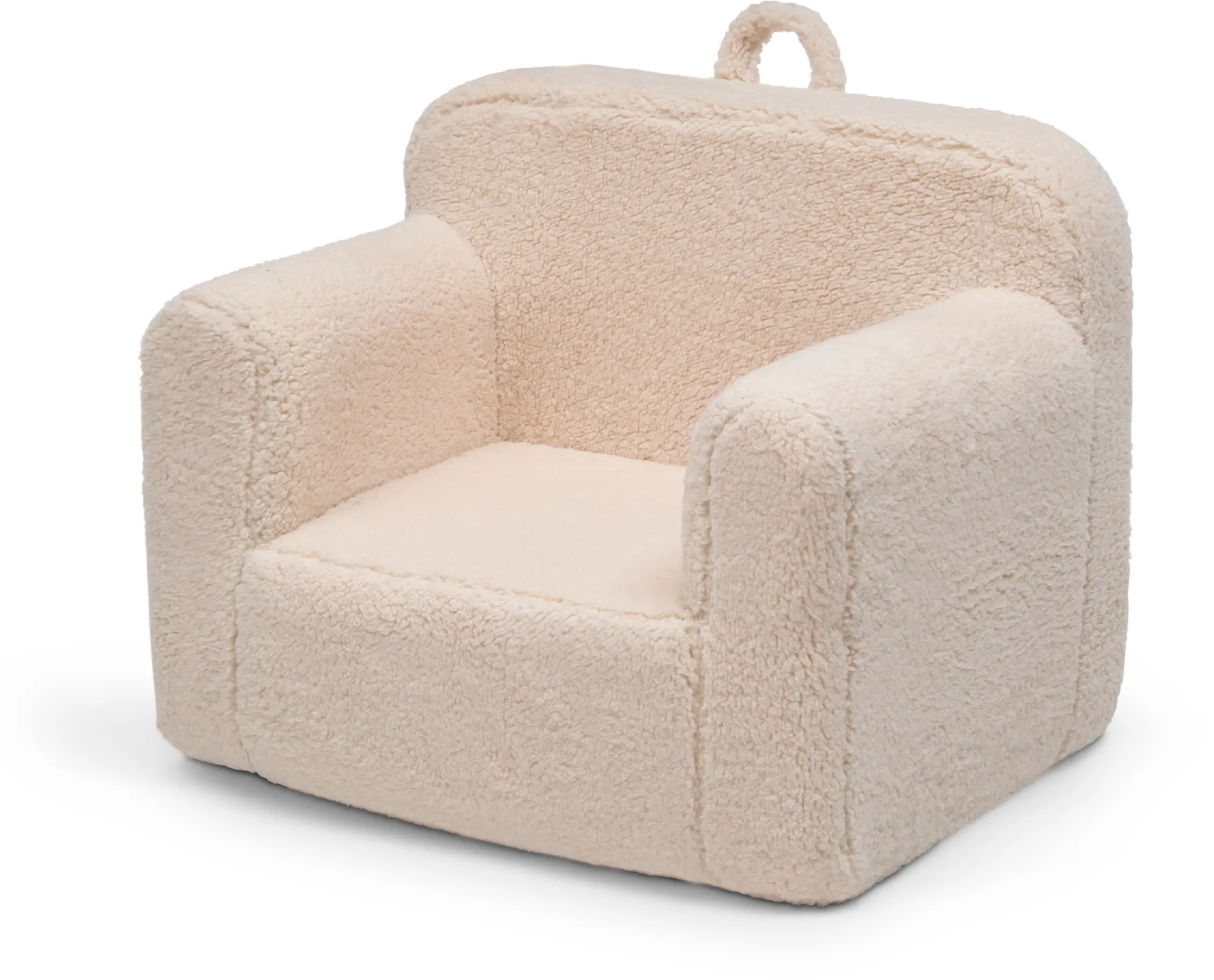 Cozee Kids Cream Sherpa Chair-5