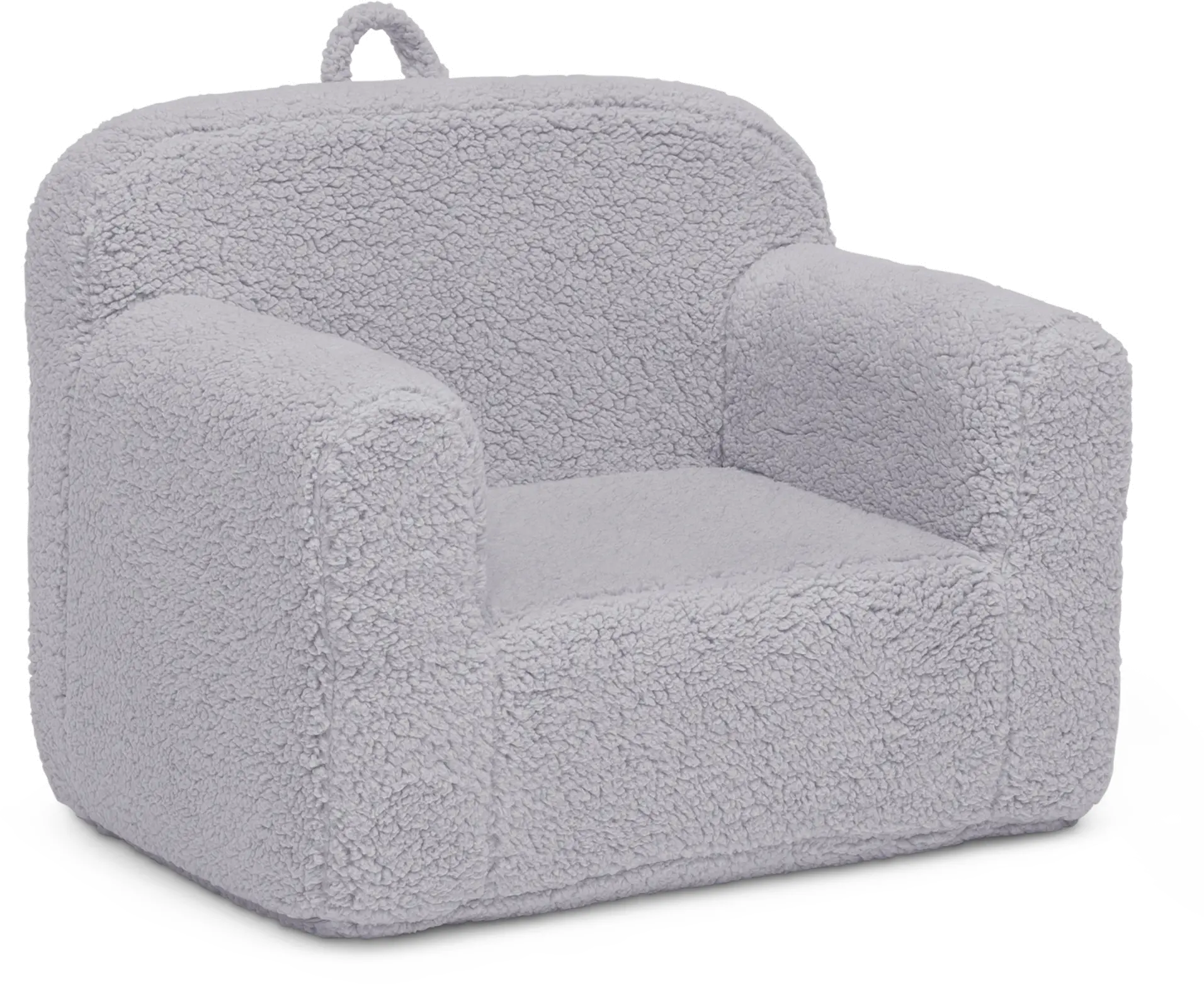 Cozee Kids Gray Sherpa Chair-1