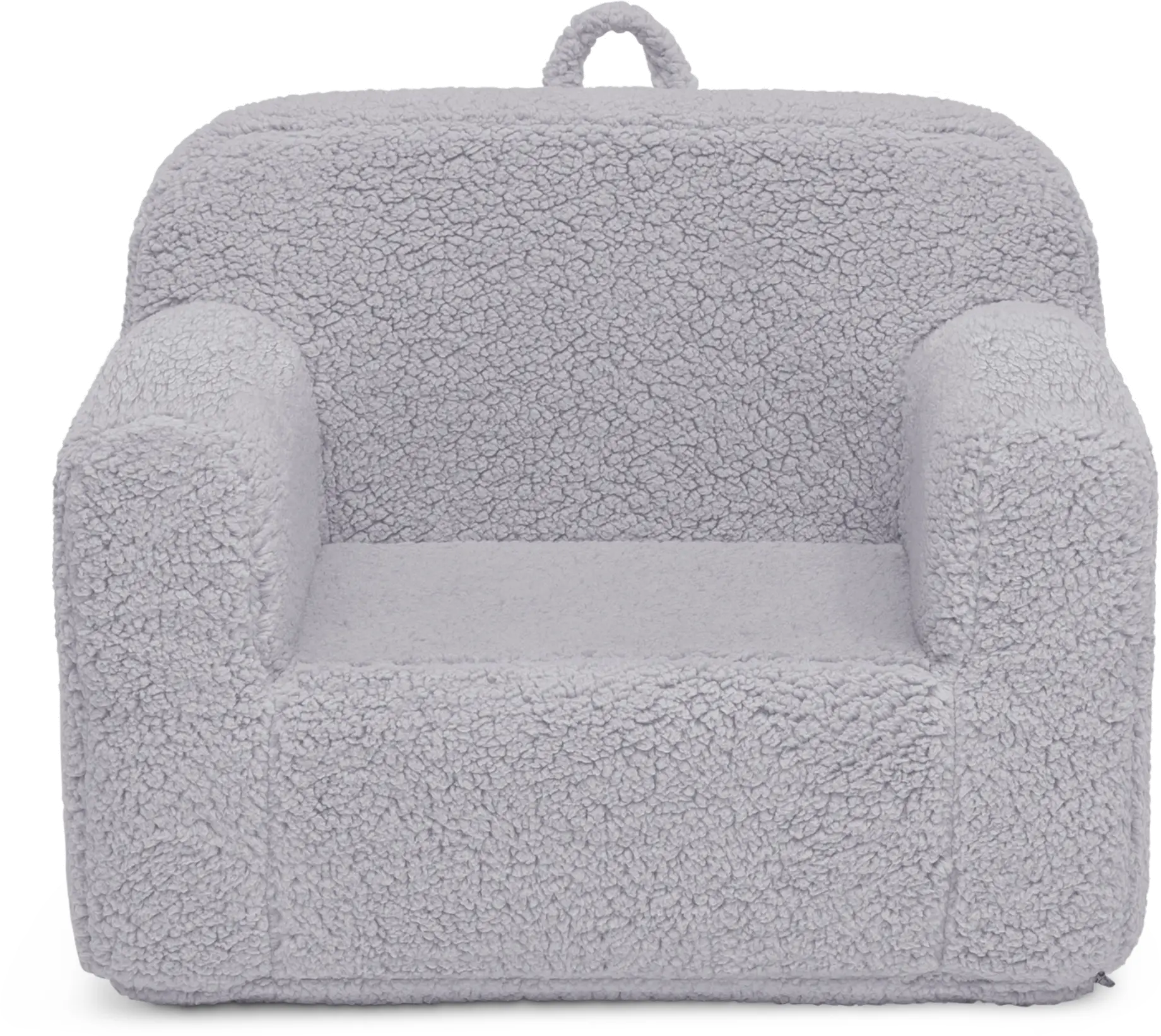 Cozee Kids Gray Sherpa Chair-4