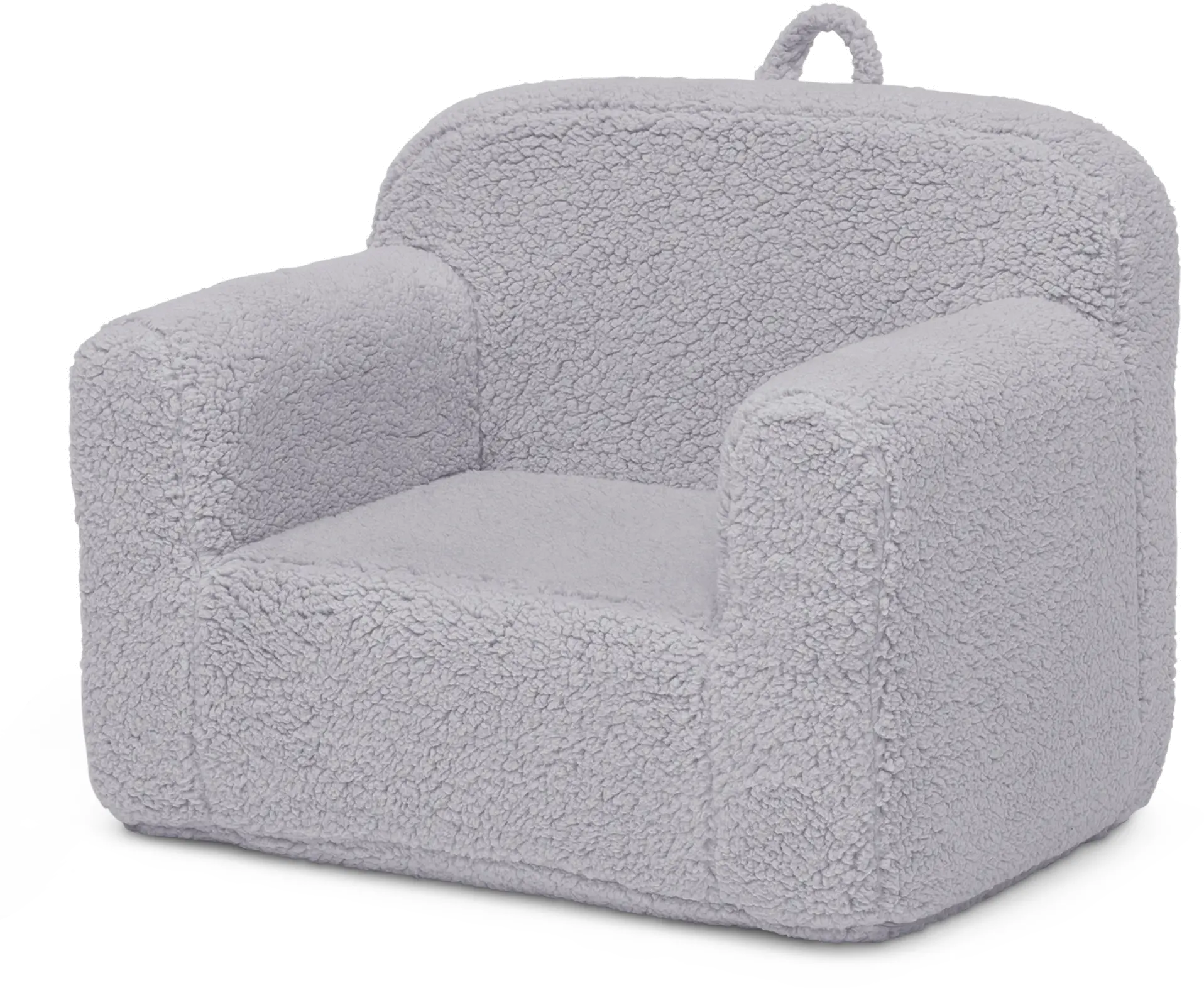 Cozee Kids Gray Sherpa Chair-5