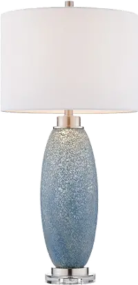 32.5 Inch Jecca Blue, White Table Lamp