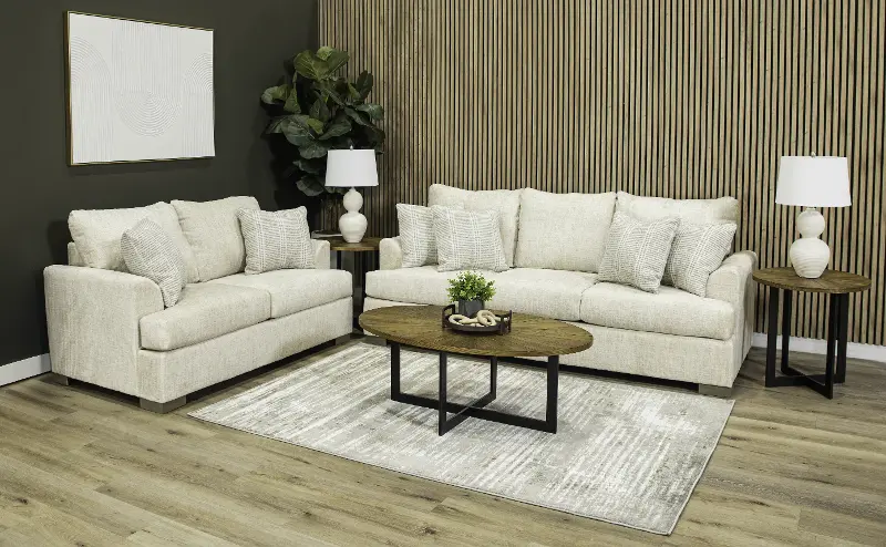 Villa Cream 7 Piece Living Room Set