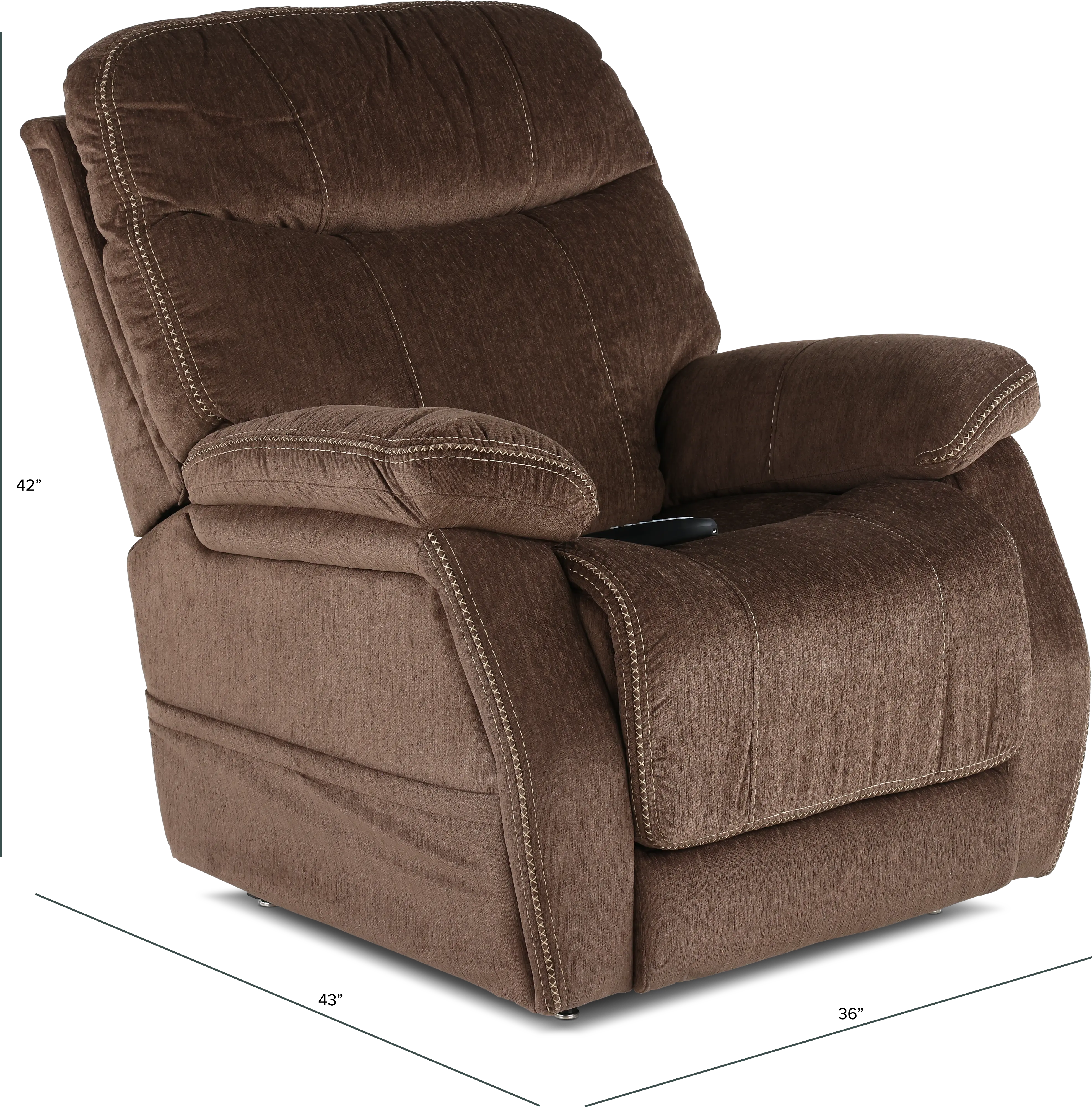 Velvety Mink Brown Power Lift Recliner-3