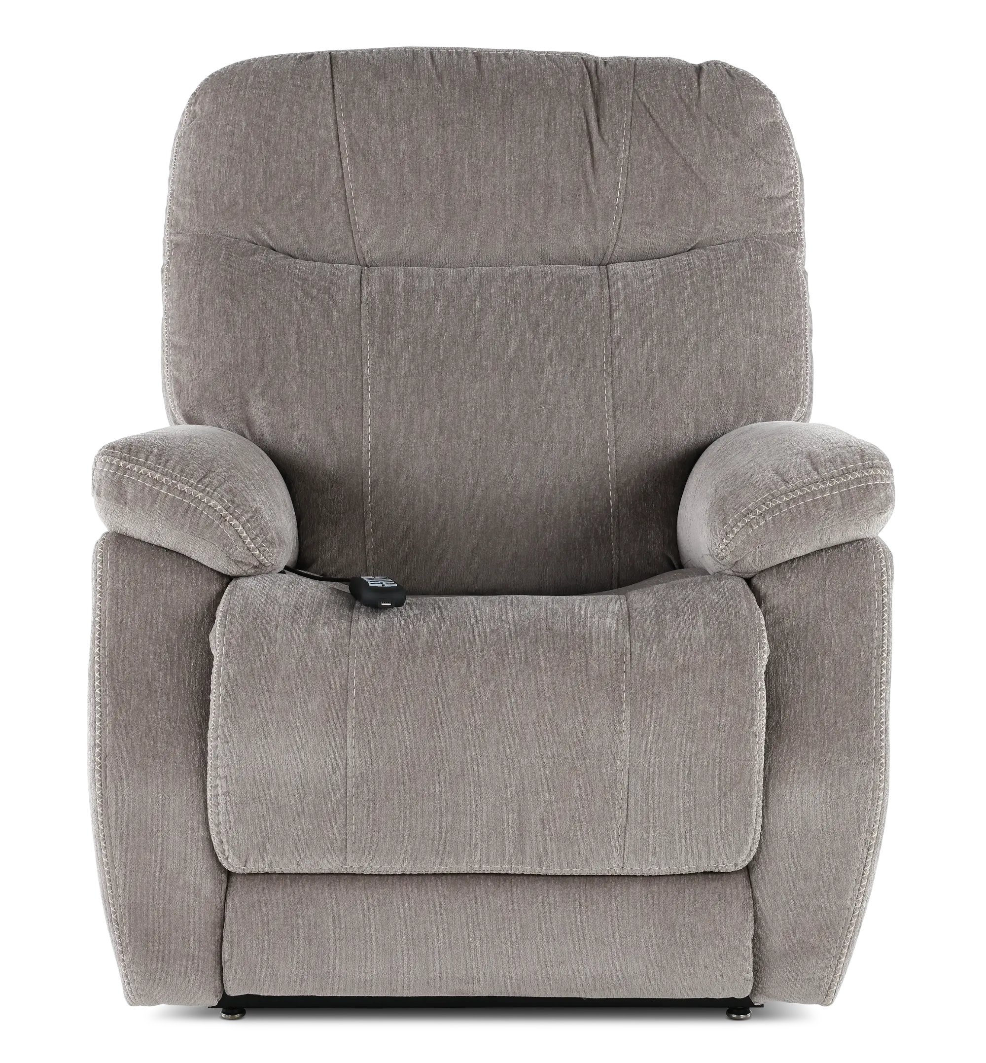 Velvety Natural Light Gray Power Lift Recliner | RC Willey