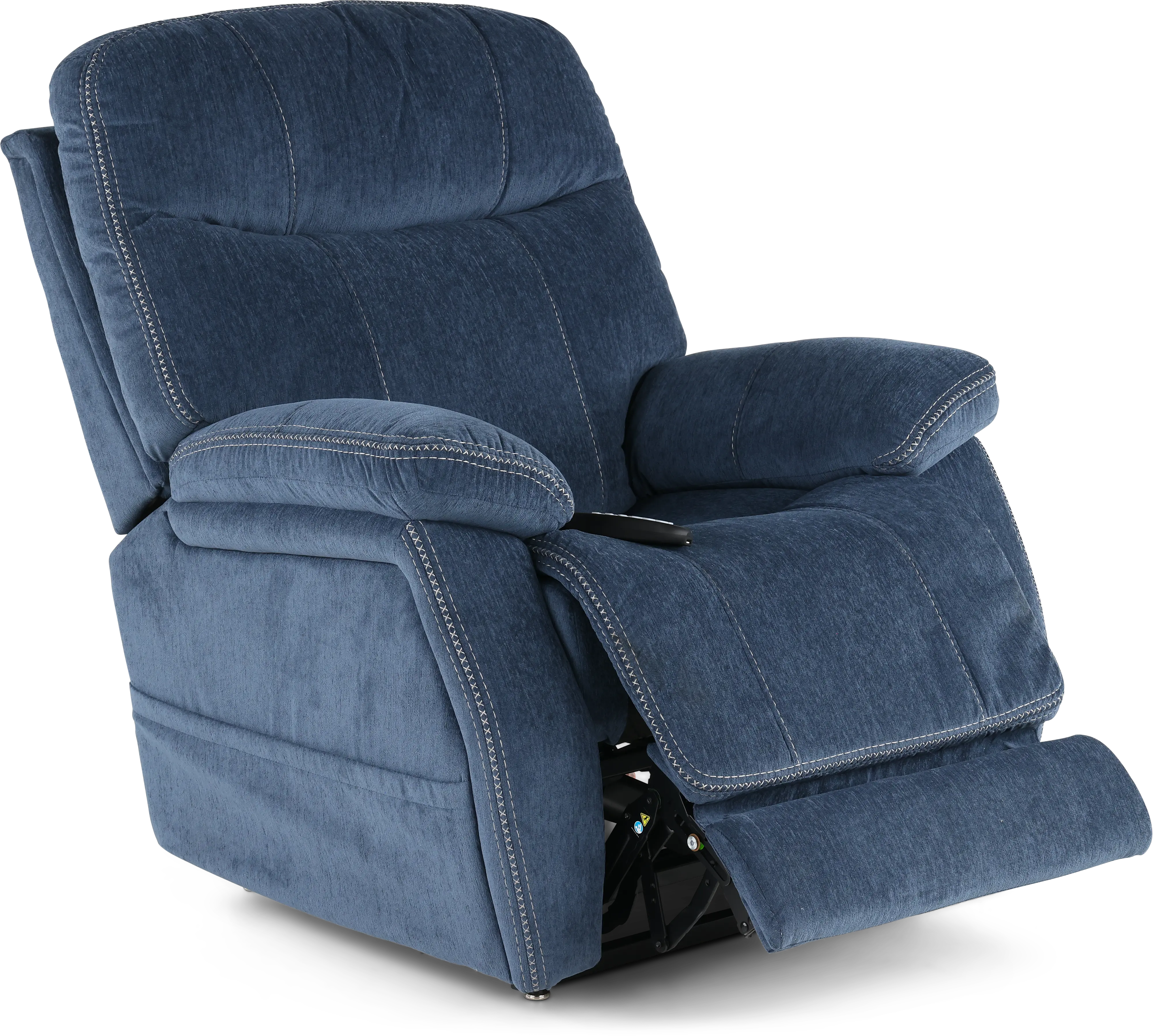 Velvety Navy Blue Power Lift Recliner-5