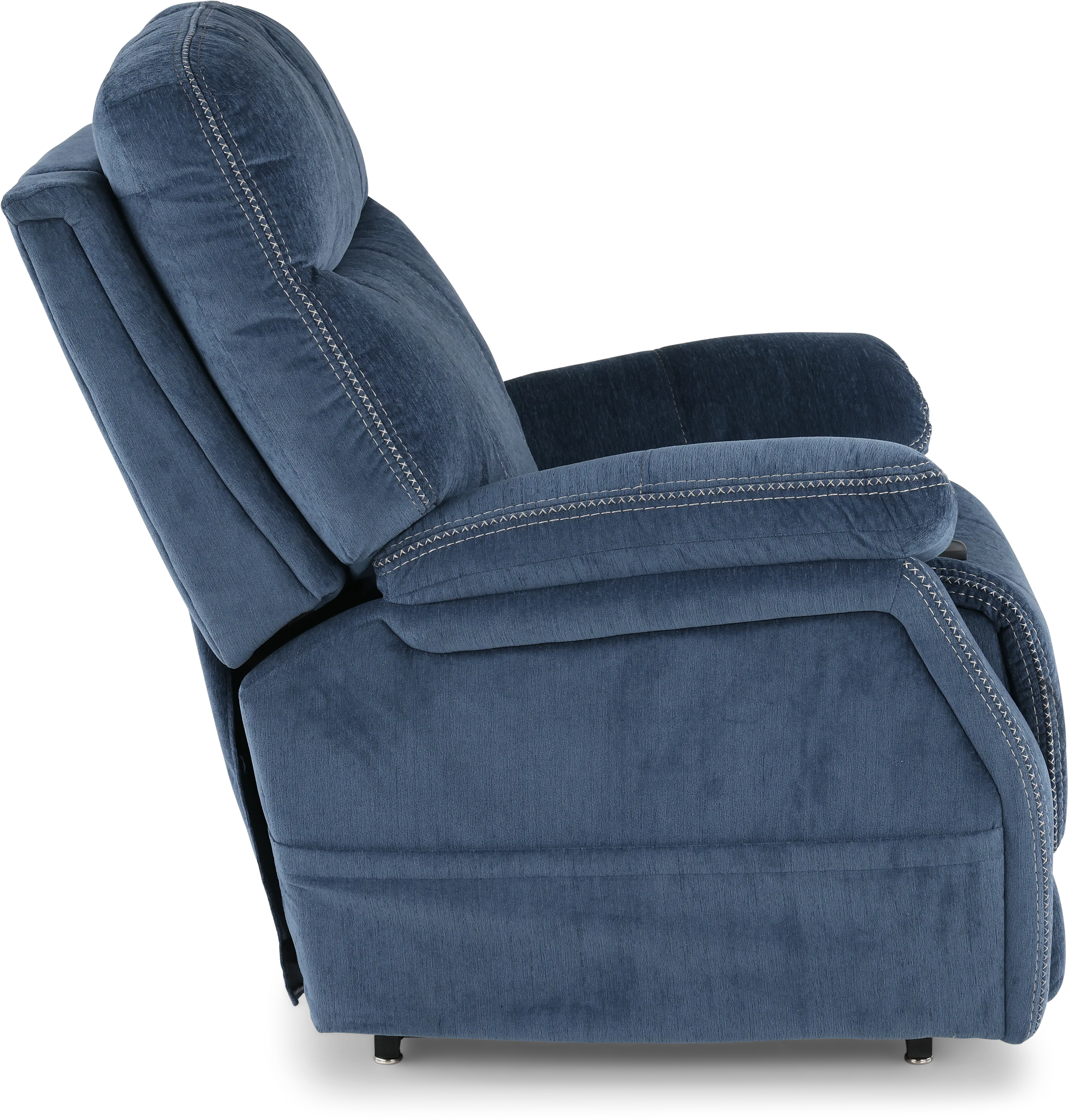 Velvety Navy Blue Power Lift Recliner-7