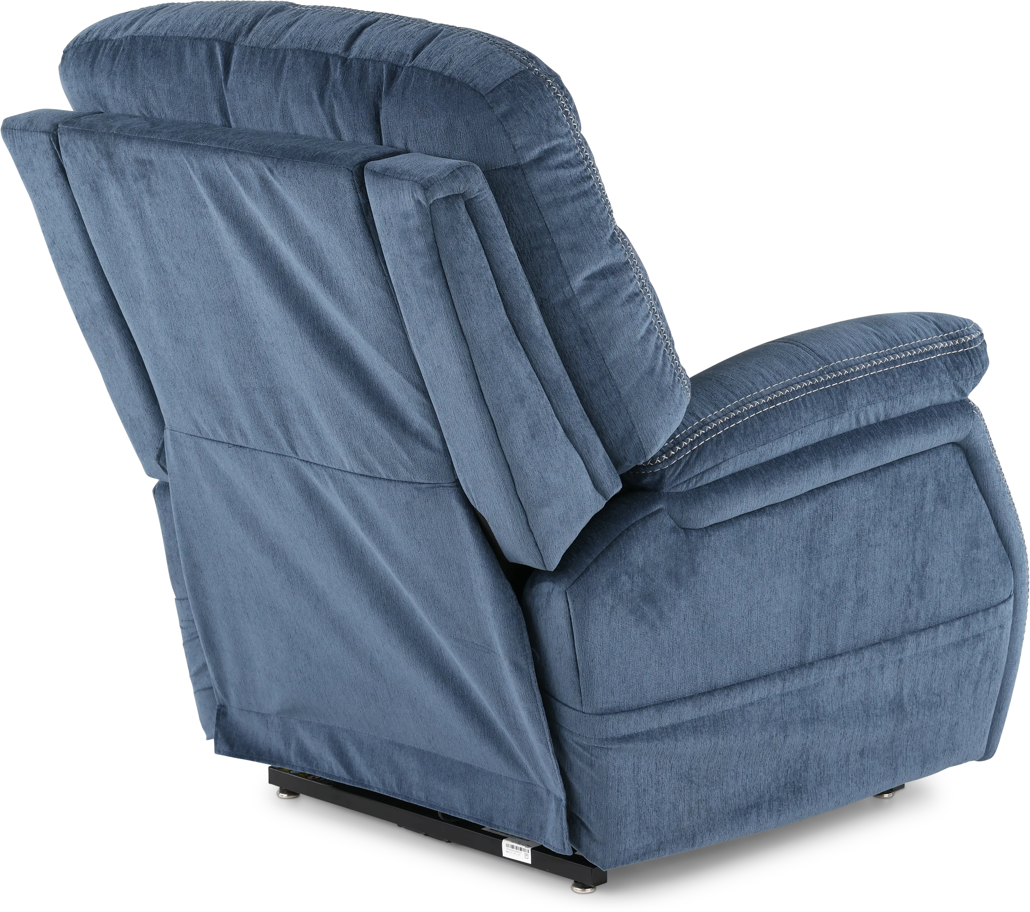 Velvety Navy Blue Power Lift Recliner-8