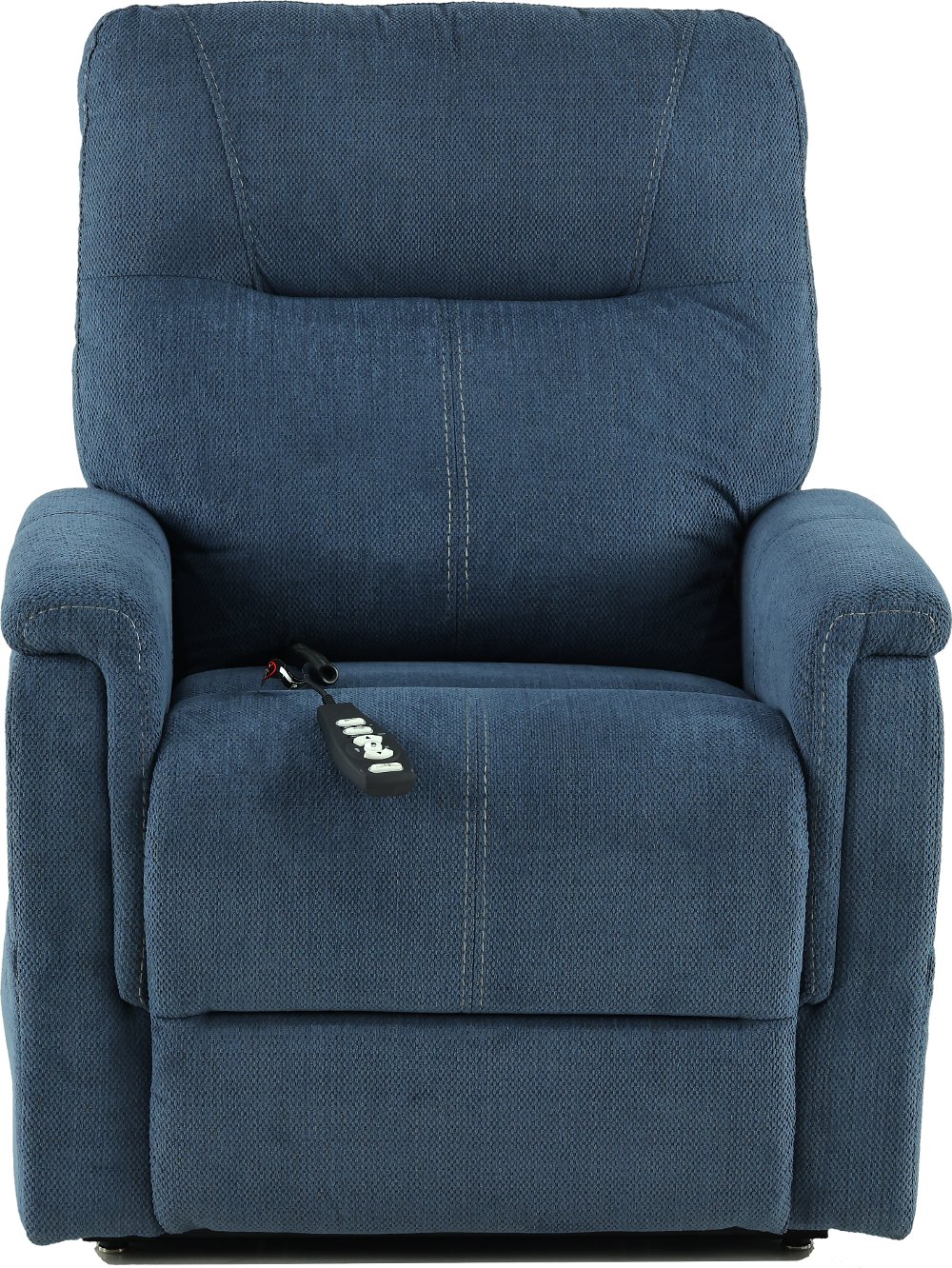 Dynamo Indigo Blue Power Lift Recliner with Heat and Massage