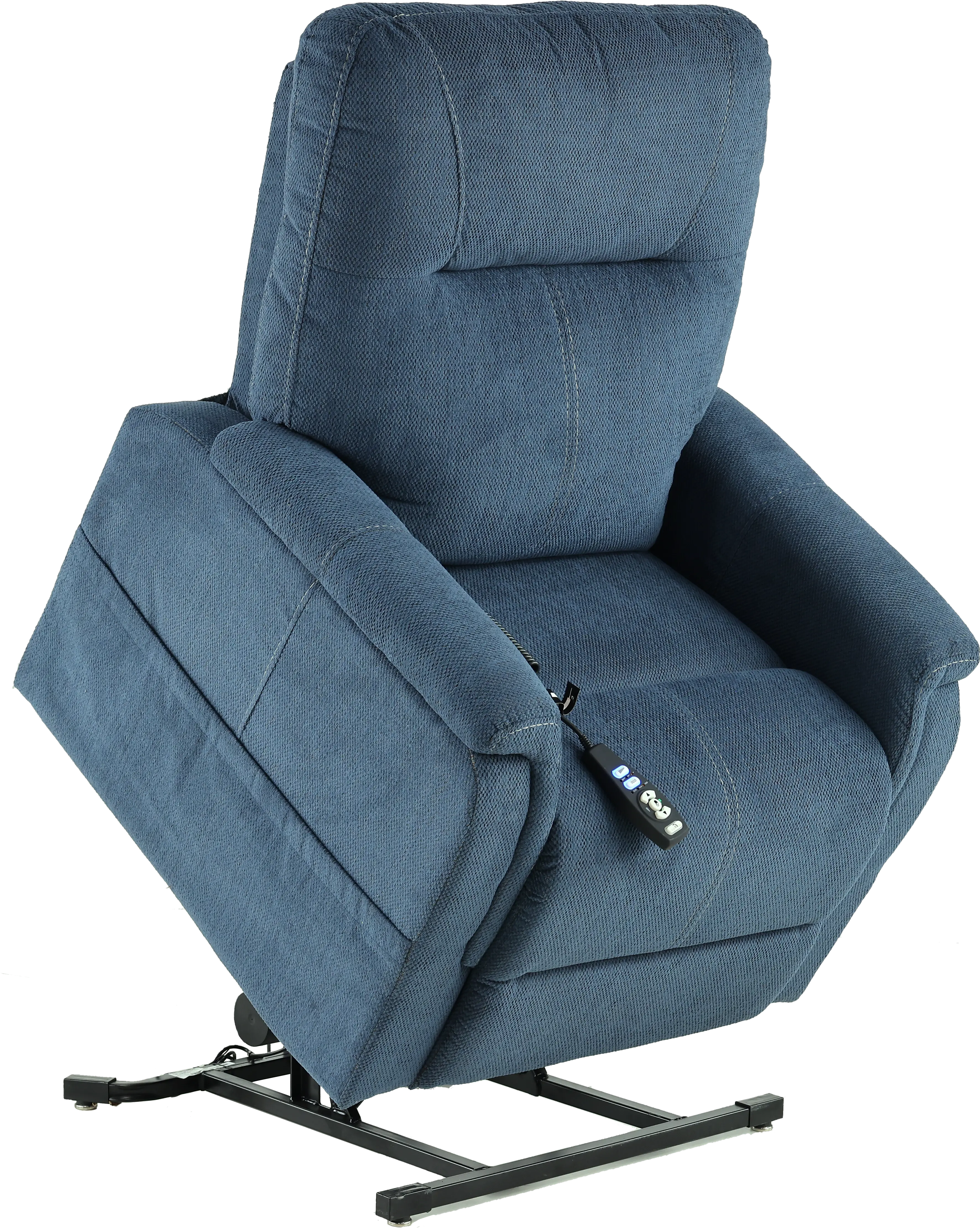 Dynamo Indigo Blue Power Lift Recliner with Heat and Massage-7