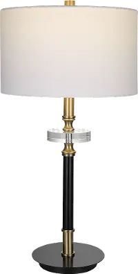 Maud 32 Inch Black and Brass Table Lamp
