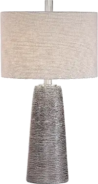 Rustic Bronze and Gray Table Lamp