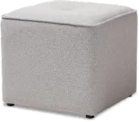 143-8145-RCW Corinne Light Gray Upholstered Ottoman