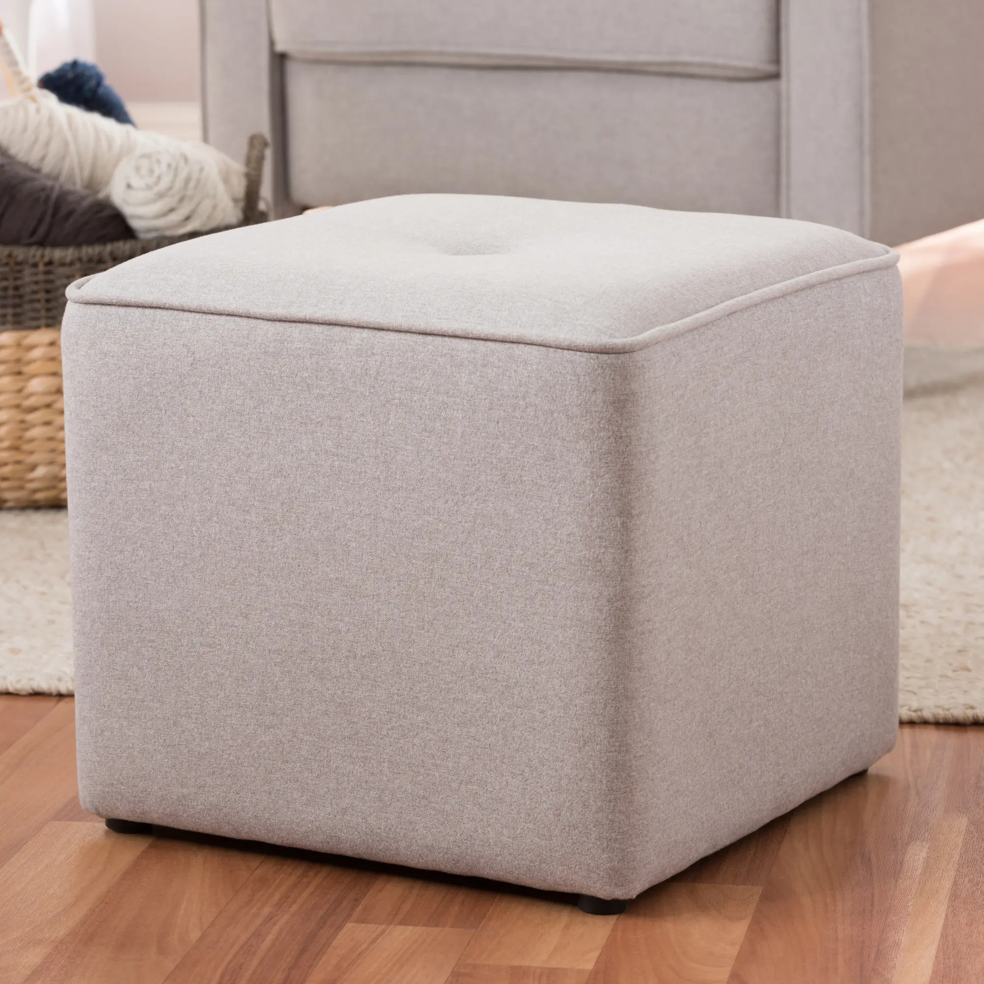 143-8145-RCW Corinne Light Gray Upholstered Ottoman-2