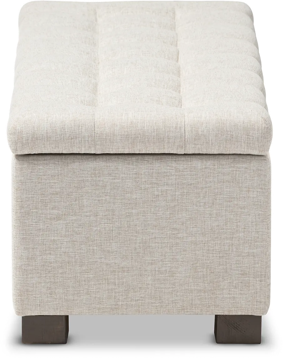 128-7045-RCW Roanoke Beige Storage Bench-7