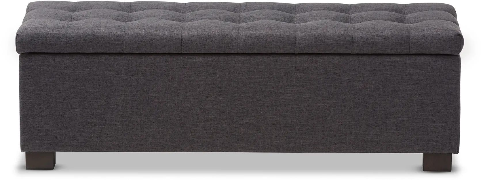128-7047-RCW Roanoke Dark Gray Storage Bench-1