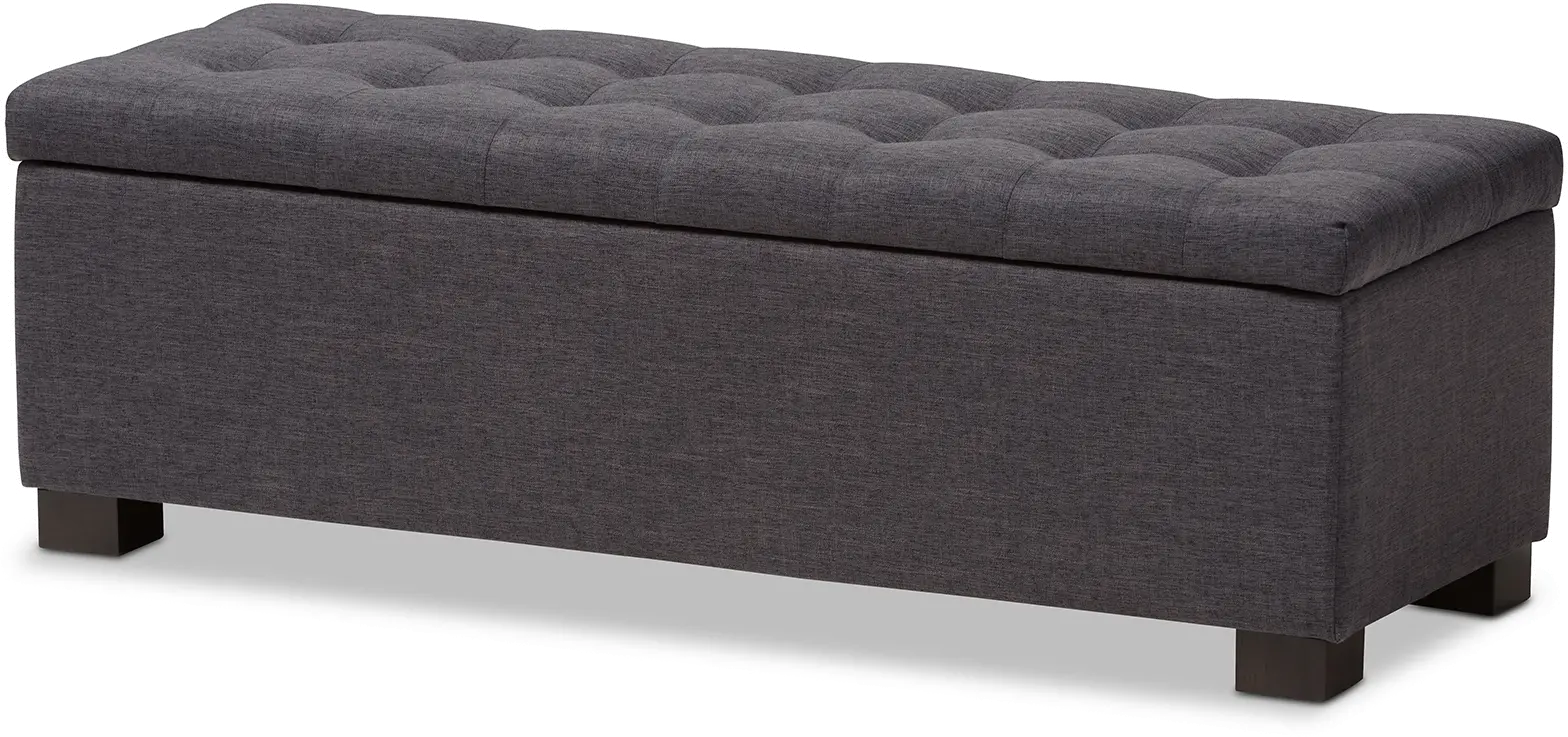 128-7047-RCW Roanoke Dark Gray Storage Bench-5