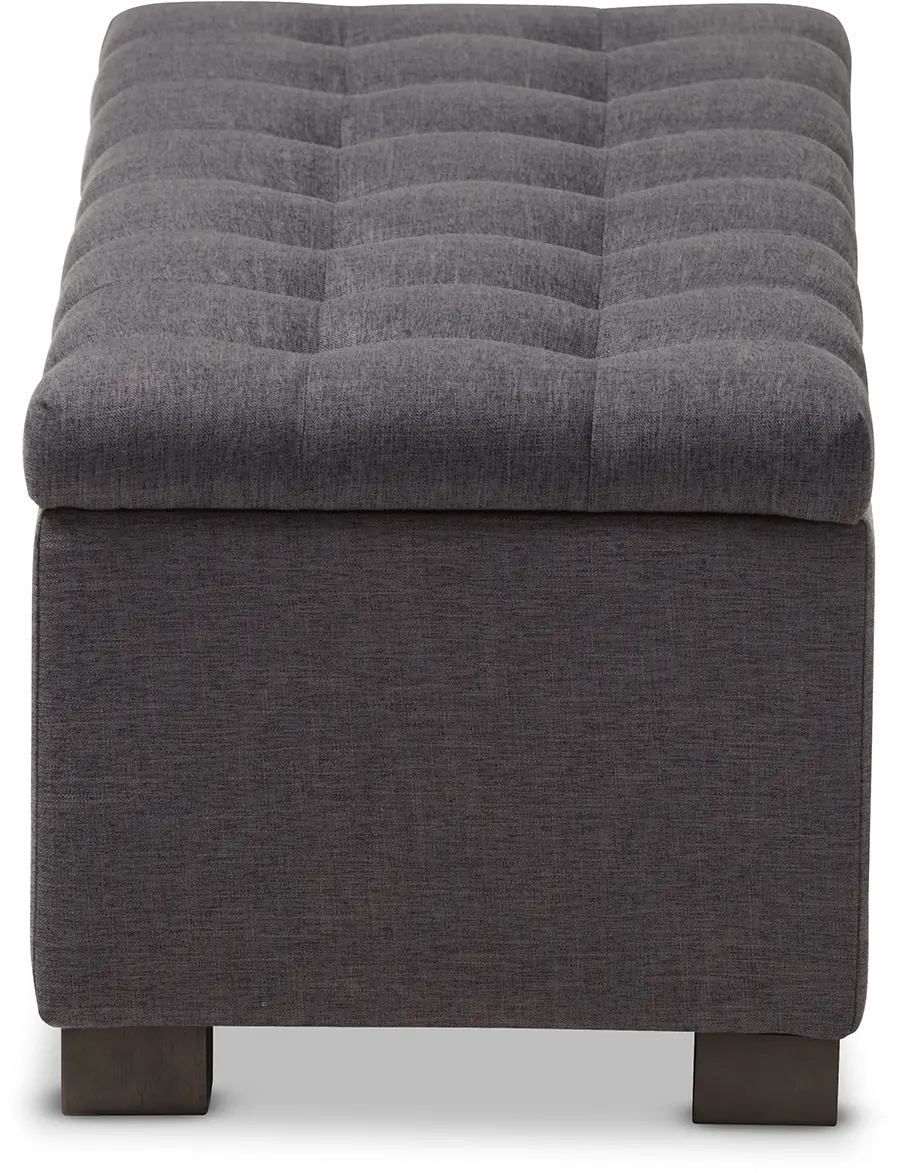 128-7047-RCW Roanoke Dark Gray Storage Bench-7