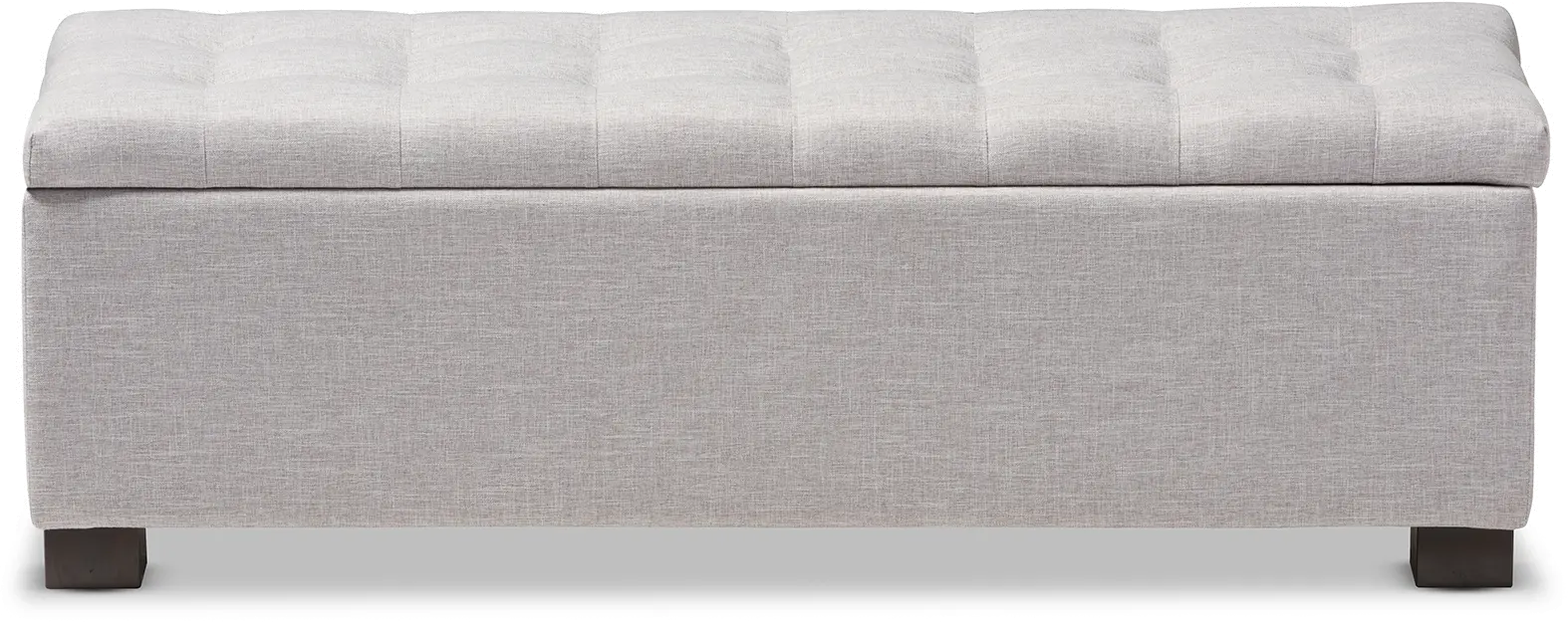 128-7046-RCW Roanoke Light Gray Storage Bench-1