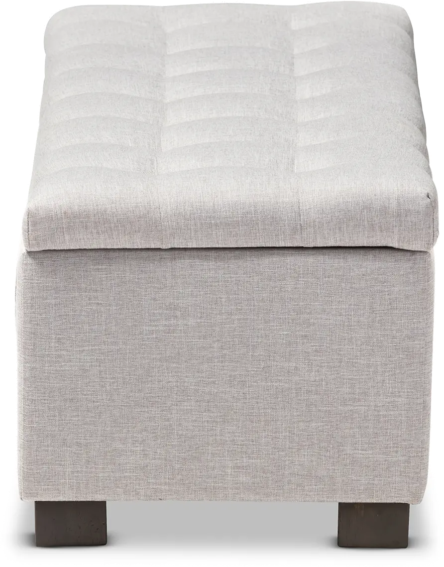 128-7046-RCW Roanoke Light Gray Storage Bench-7