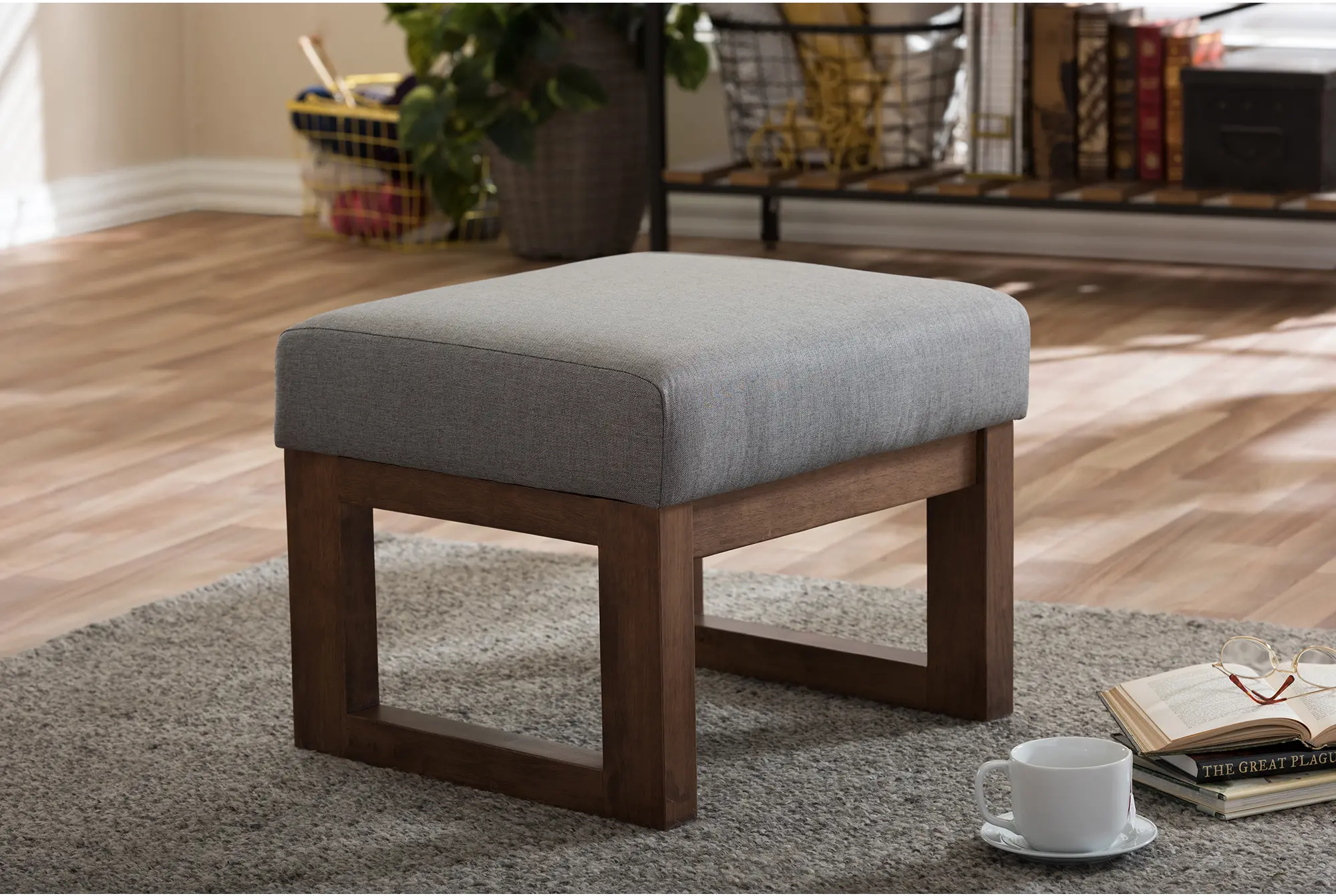 123-6819-RCW Yashiya Gray Upholstered Ottoman Stool-2