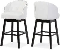 120-6598-RCW Avril White Swivel Bar Stool