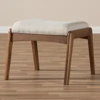 133-7143-RCW Roxy Beige and Walnut Ottoman