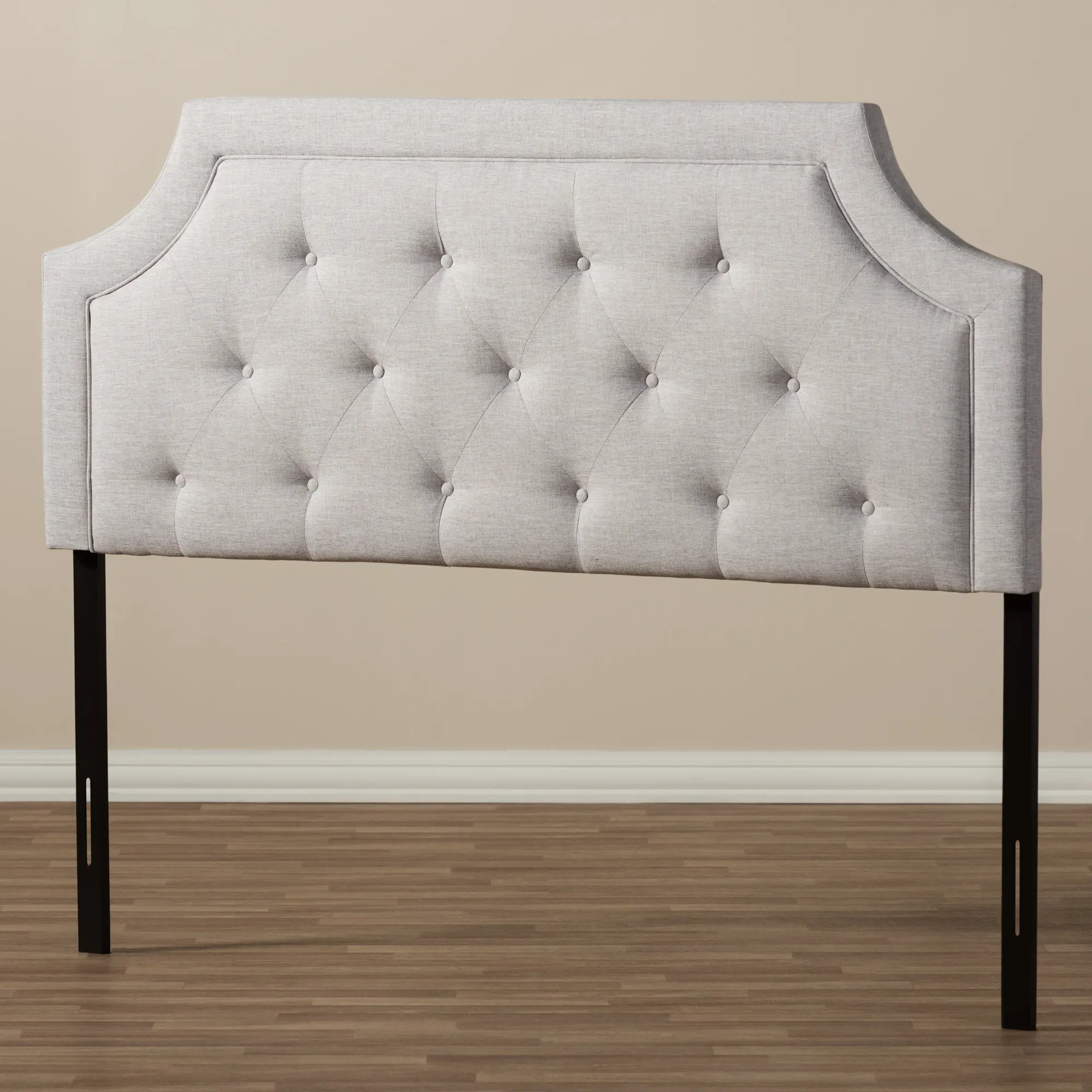134-7262-RCW Mars Grayish Beige Upholstered King Headboard-3