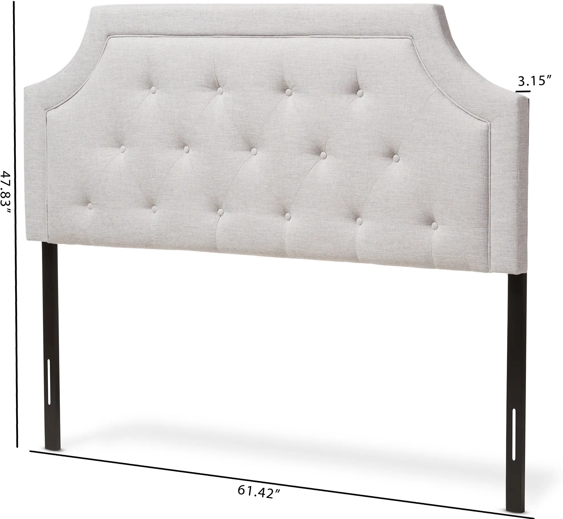 134-7260-RCW Mars Grayish Beige Upholstered Queen Headboard-6