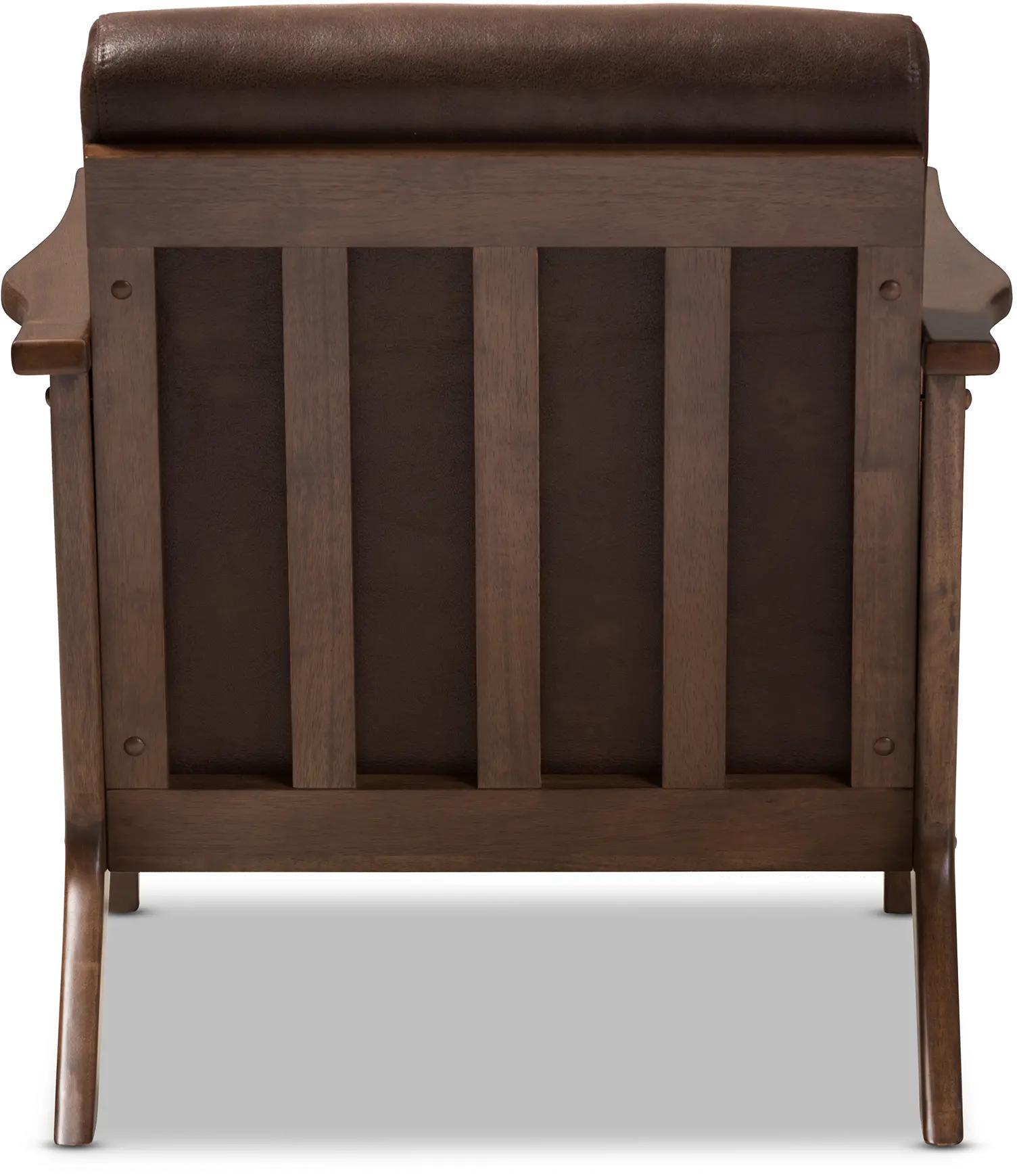 140-7544-RCW Bianca Dark Brown Faux Leather Lounge Chair-6