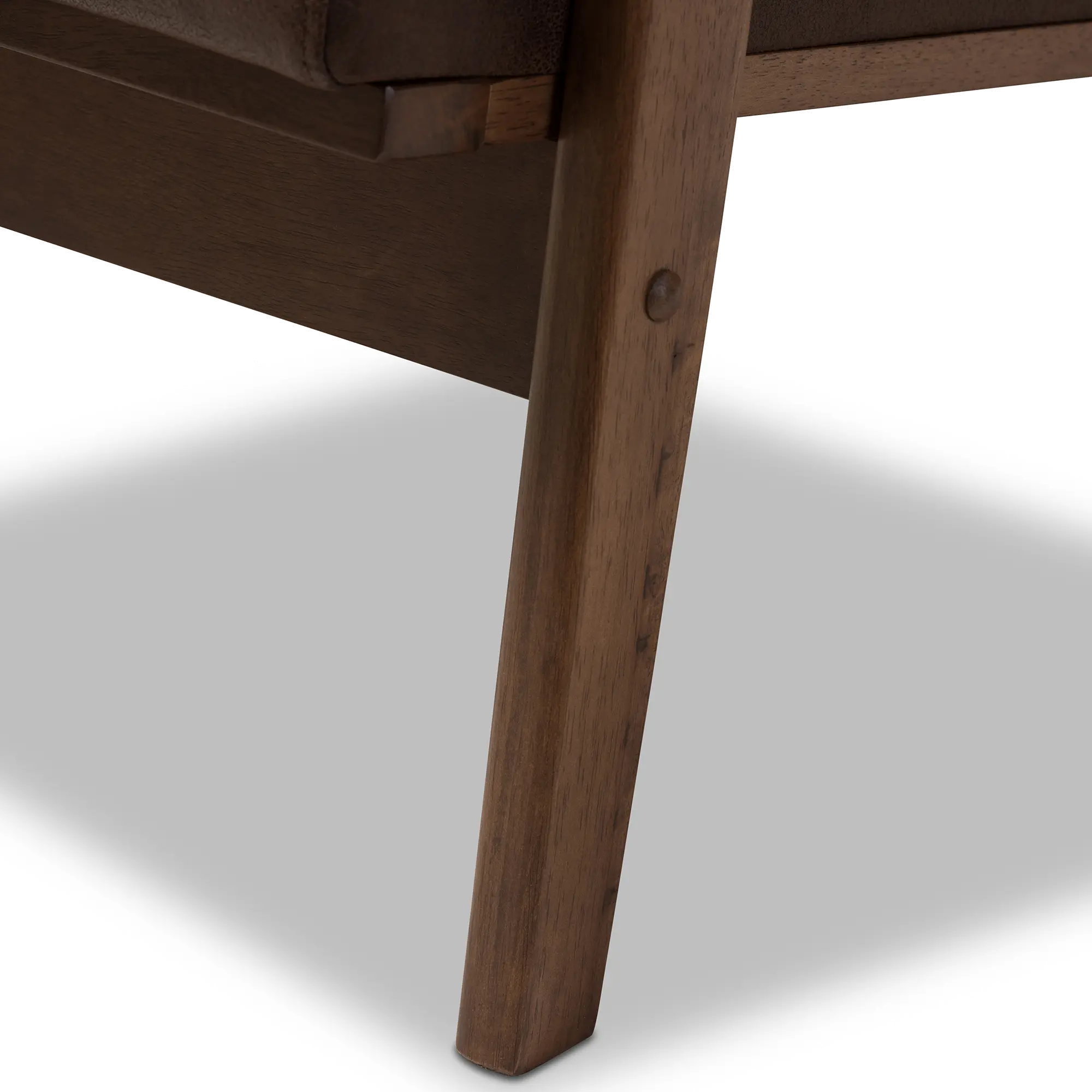 140-7544-RCW Bianca Dark Brown Faux Leather Lounge Chair-9