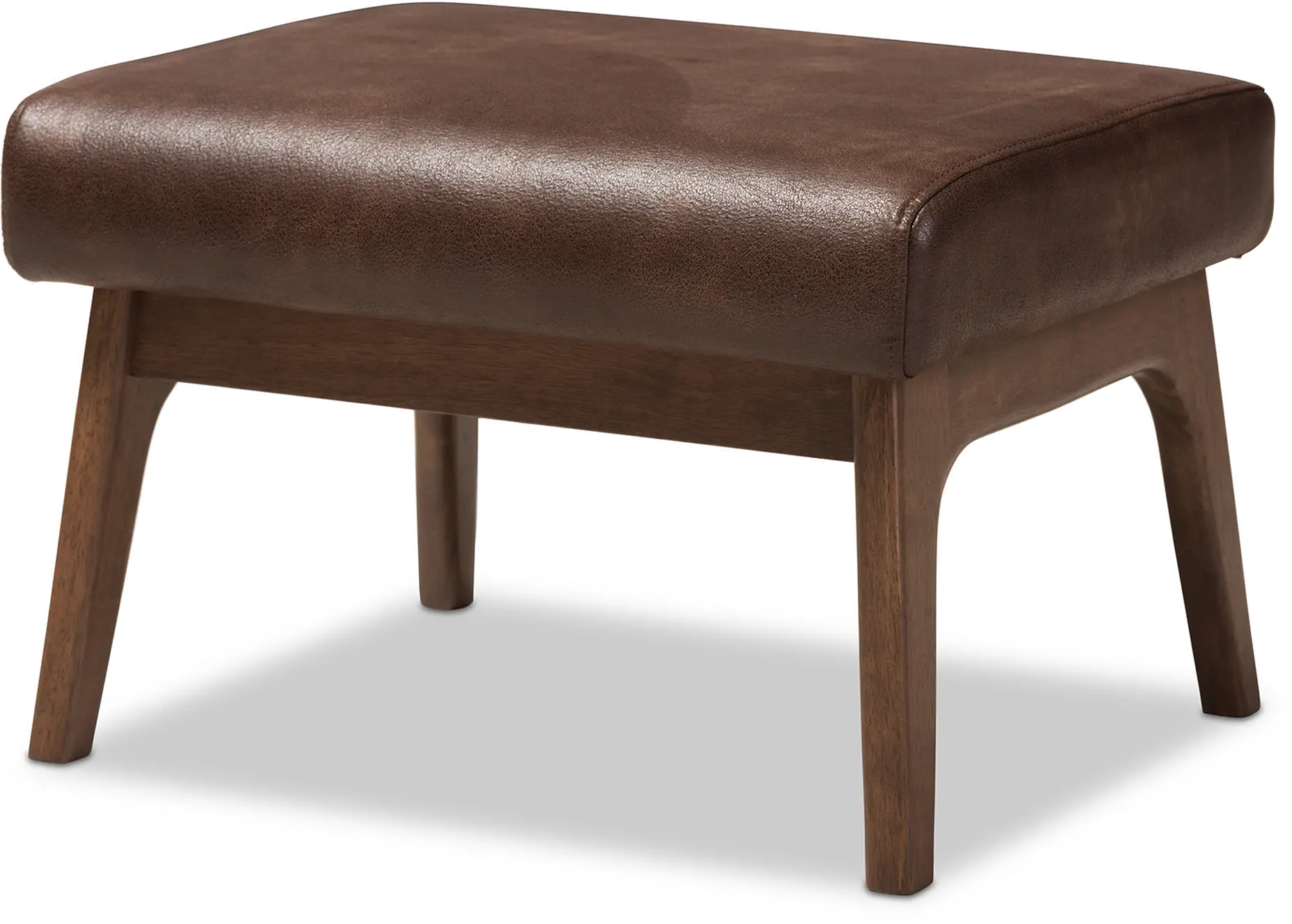 140-7547-RCW Bianca Dark Brown Faux Leather Ottoman-4