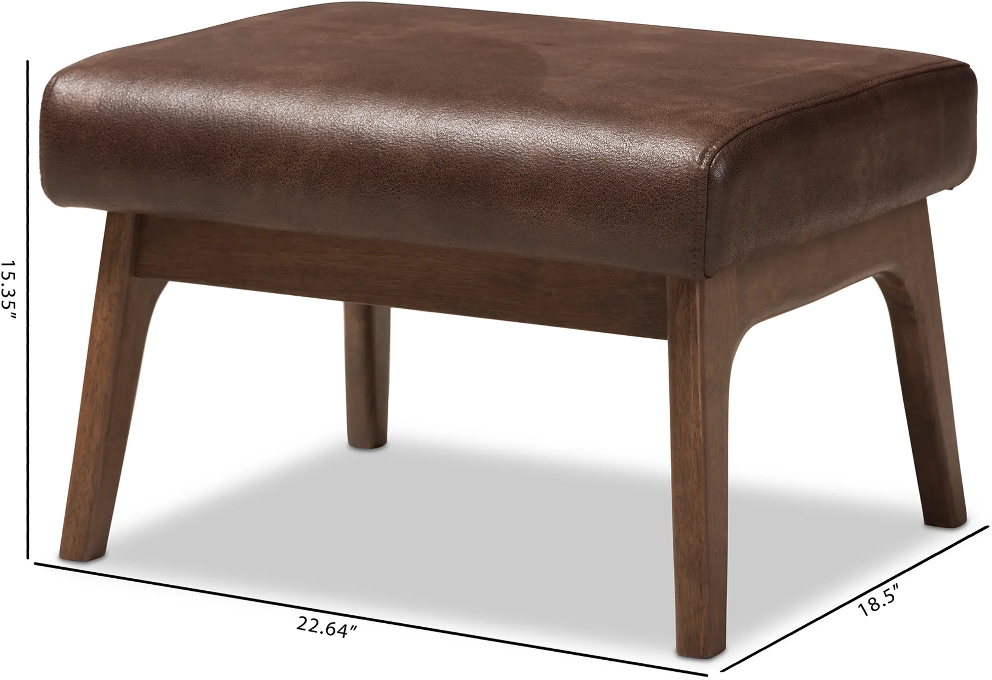140-7547-RCW Bianca Dark Brown Faux Leather Ottoman-6
