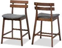 159-9698-RCW Larine Dark Gray Counter Height Stool (Set of 2)