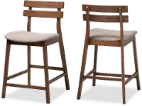159-9697-RCW Larine Light Gray Counter Height Stool (Set of 2)