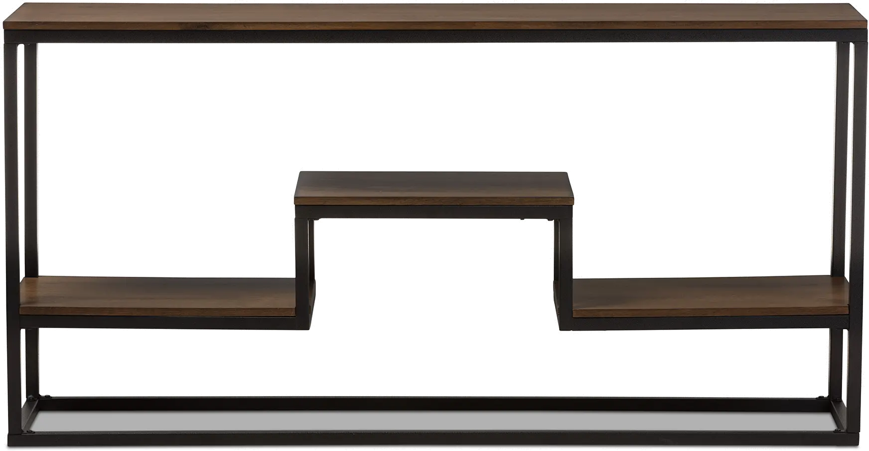 131-7194-RCW Doreen Industrial Weathered Oak Console Table-1