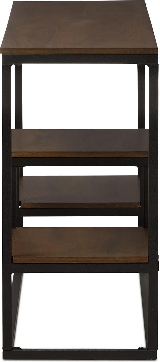 131-7194-RCW Doreen Industrial Weathered Oak Console Table-5