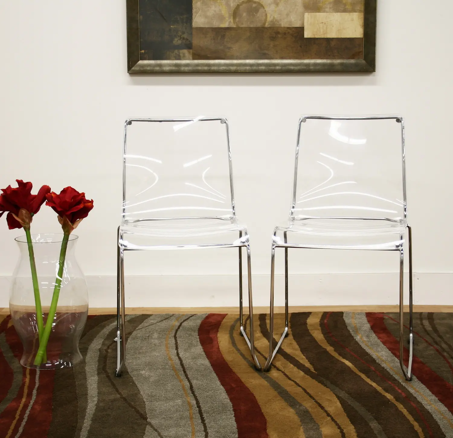 49-3417-RCW Lino Acrylic Dining Room Chair (Set of 2)-2