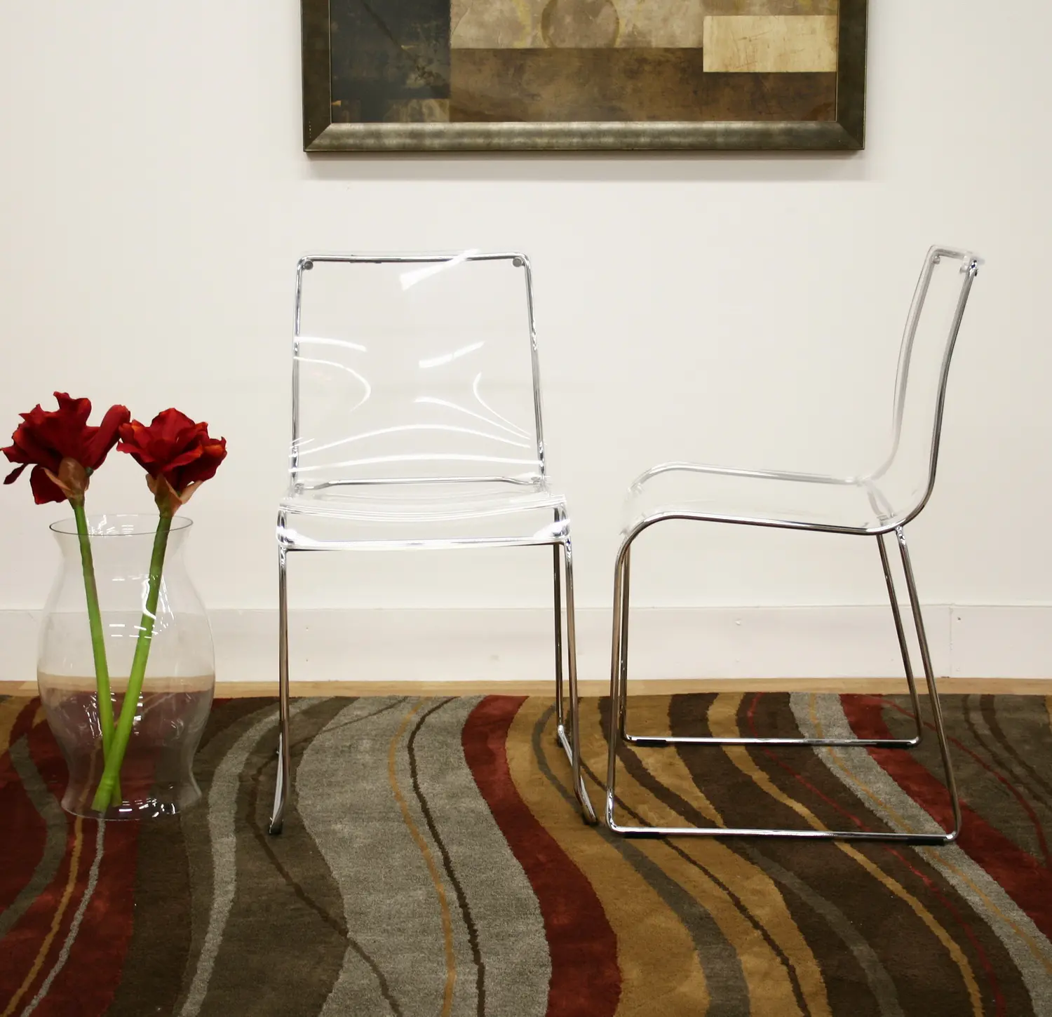 49-3417-RCW Lino Acrylic Dining Room Chair (Set of 2)-3