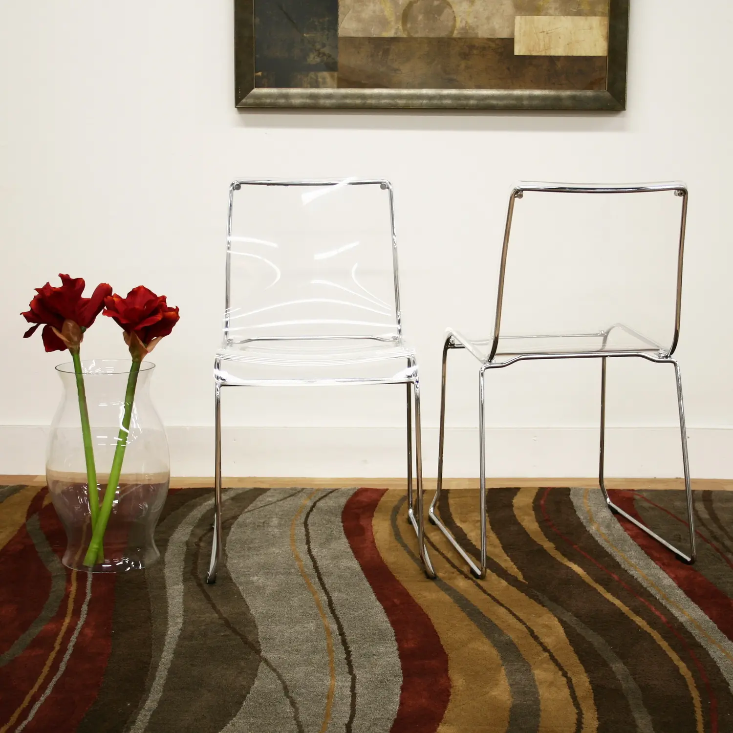 49-3417-RCW Lino Acrylic Dining Room Chair (Set of 2)-4