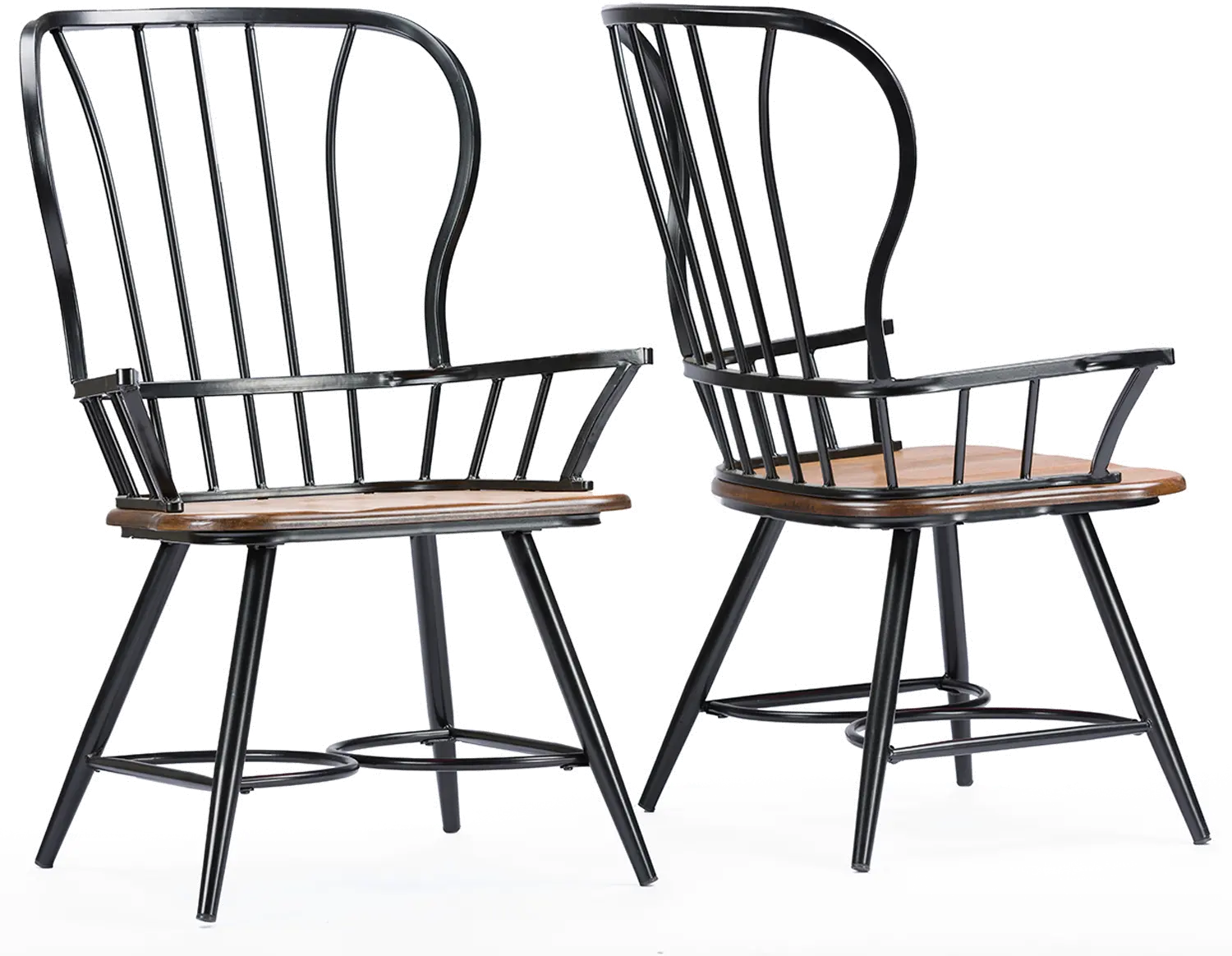 113-6127-RCW Longford Black Metal Dining Armchair (Set of 2)-4