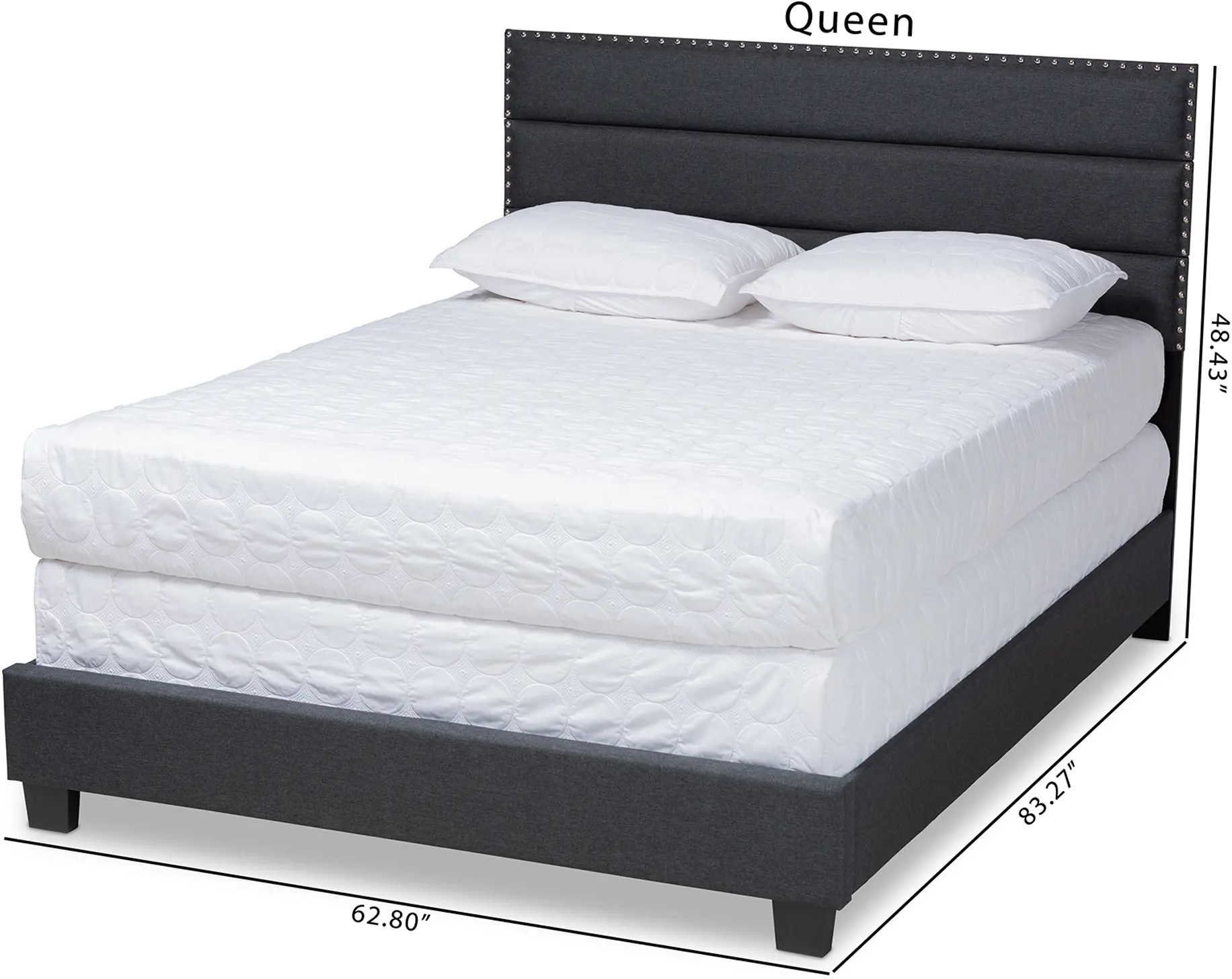 159-9760-RCW Ansa Dark Gray Upholstered Queen Bed-5
