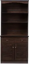 119-6493-RCW Agni Dark Brown Buffet and Hutch